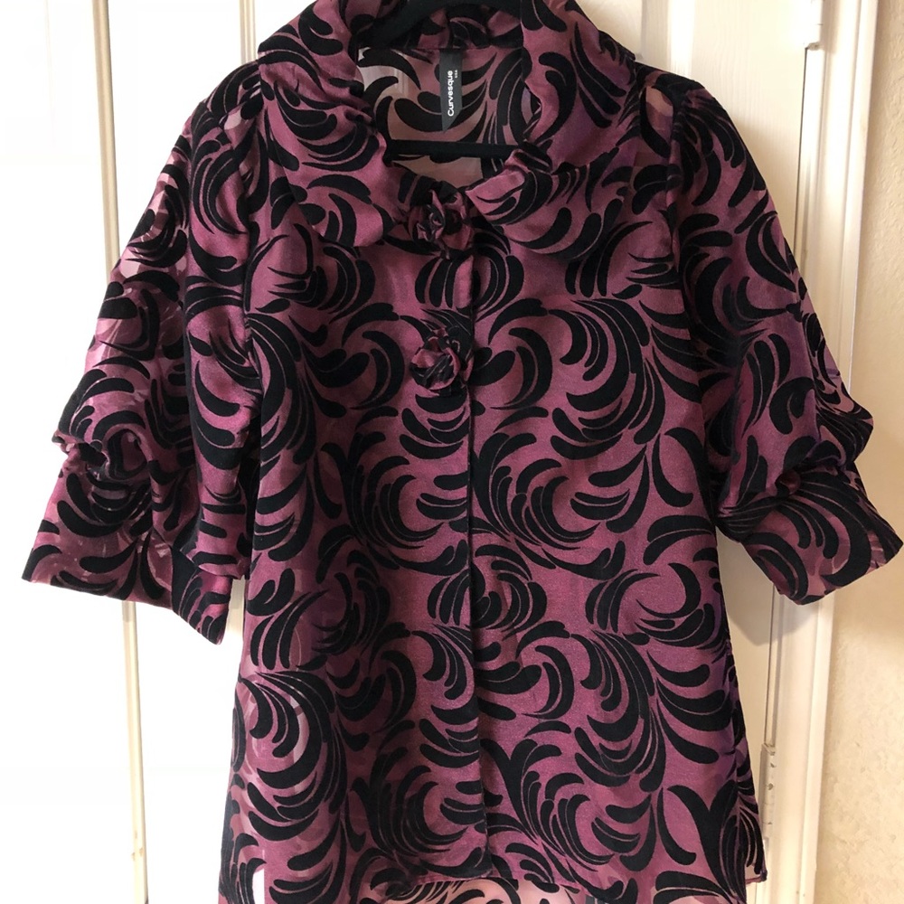 Curvesque Women’s Sheer Evening Jacket S/1X